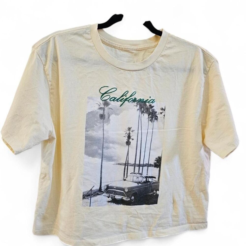 Vintage Cali Vibes Organic Cotton Crop Tee / size XL
